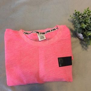 Pink VS crew hoodie pink and black